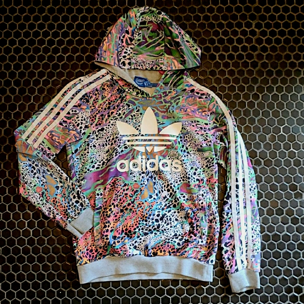ADIDAS ORIGINALS RARE HOODIE UNISEX YOUTH MEDIUM